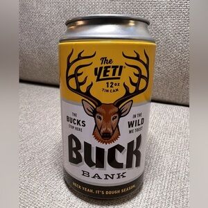 YETI Buck Bank Second-Edition Beer/Soda Aluminum Can Collectible Stash Coin Safe